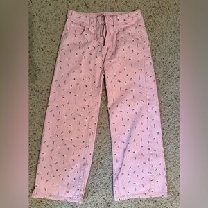 Old Navy Pink Kids Jeans with Fun Pattern